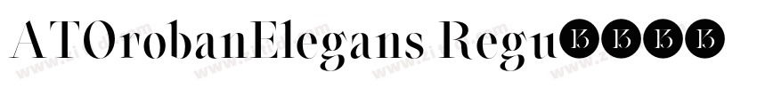 ATOrobanElegans Regu字体转换